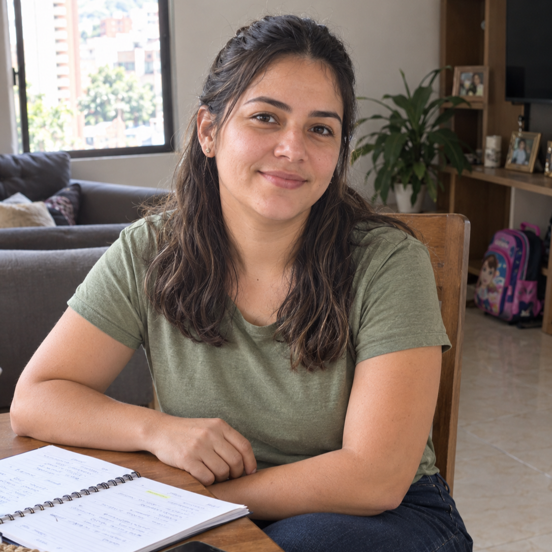 Natalia Andrea, camelladora de servicios para el hogar